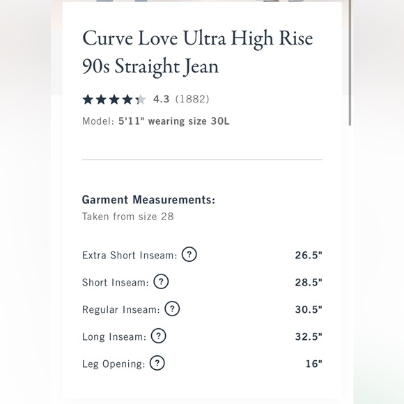 Curve Love Ultra High Rise 90s Straight Jeans with Criss-Cross Waist - Picture 6 of 7